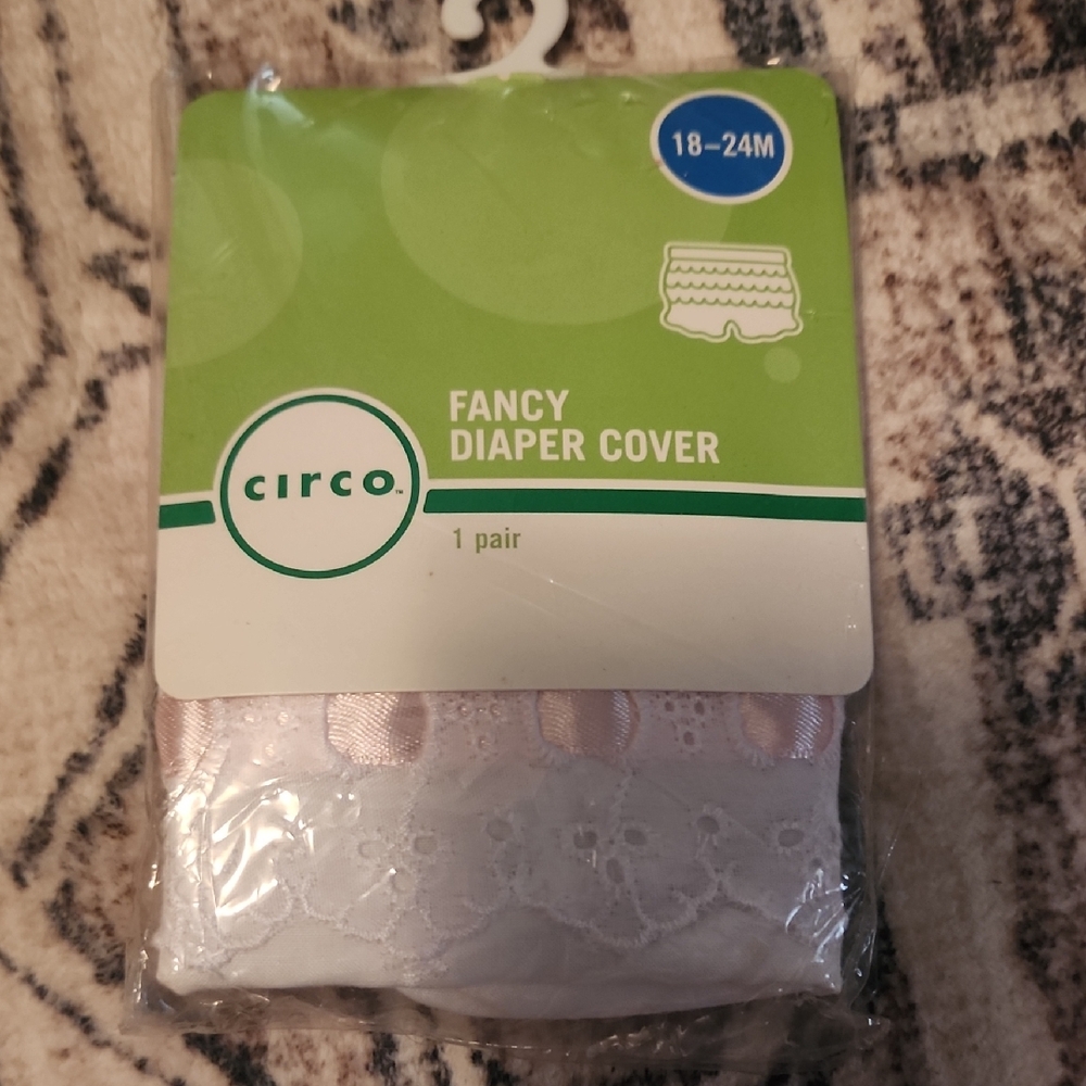 New Circo Lace Diaper Cover 18-24M - White and Pink